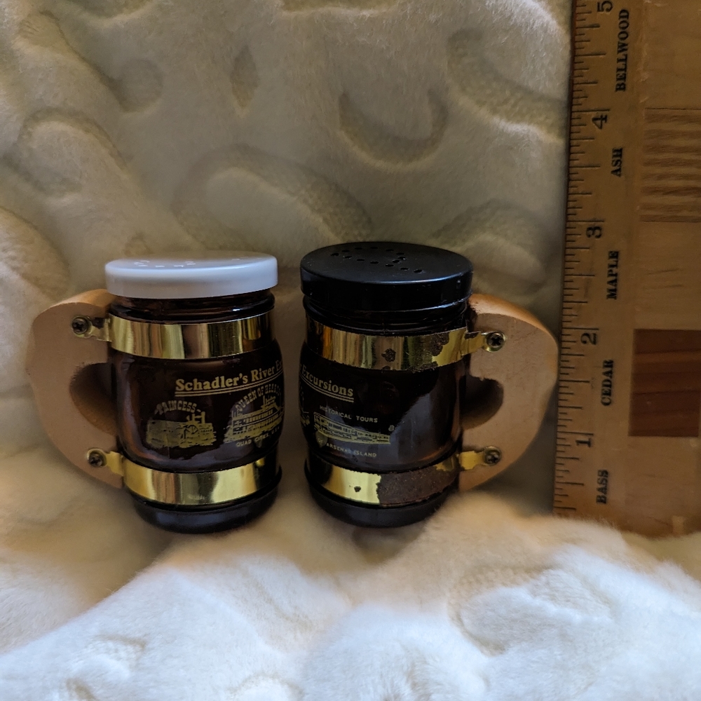 Vintage salt and pepper beer steins